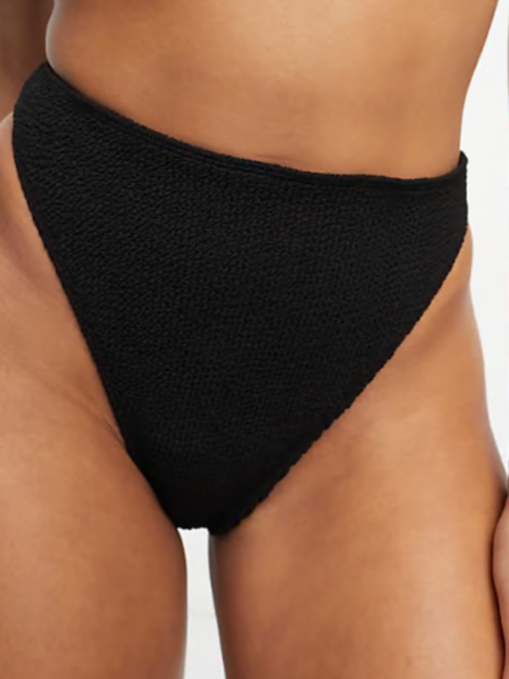 Asos Black Textured Scoop Bikini Set - Picture 4 of 5